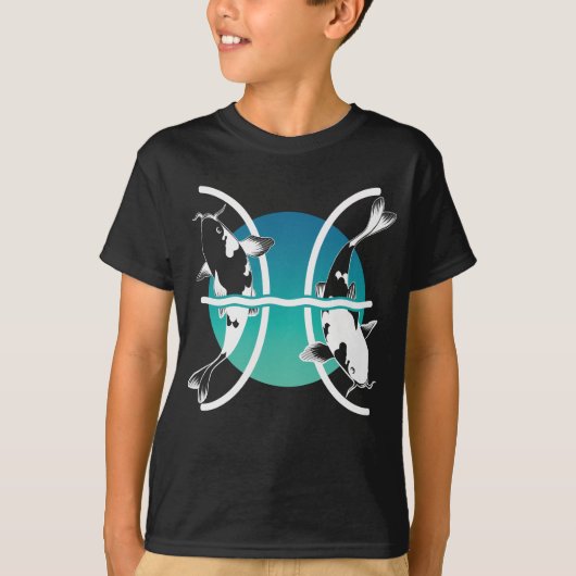 うお座のシンボル - 占星術の星座 Tシャツ (正面)