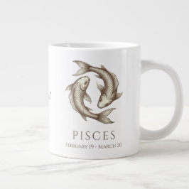 うお座の誕生日&名前入りのマグカップ ジャンボコーヒーマグカップ