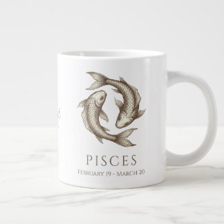 うお座の誕生日&名前入りのマグカップ ジャンボコーヒーマグカップ
