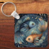 うお座の魚の星座占い 天体の誕生日 キーホルダー (正面)
