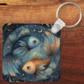 うお座の魚の星座占い 天体の誕生日 キーホルダー (裏面)