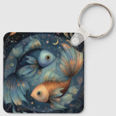 うお座の魚の星座占い 天体の誕生日 キーホルダー (裏面)