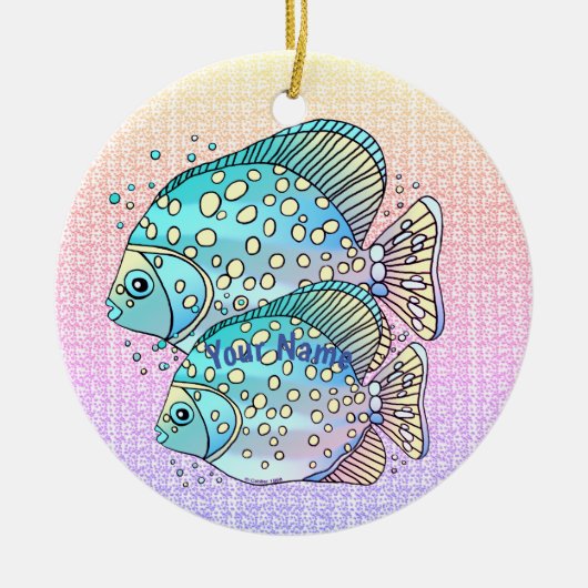 うお座の魚 セラミックオーナメント (正面)