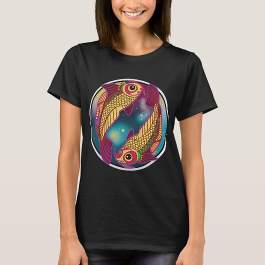 うお座の魚 Tシャツ (正面)