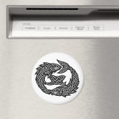 うお座ケルト双子流れシジル | BurnsInHell インク マグネット (インサイチュ (食洗機))
