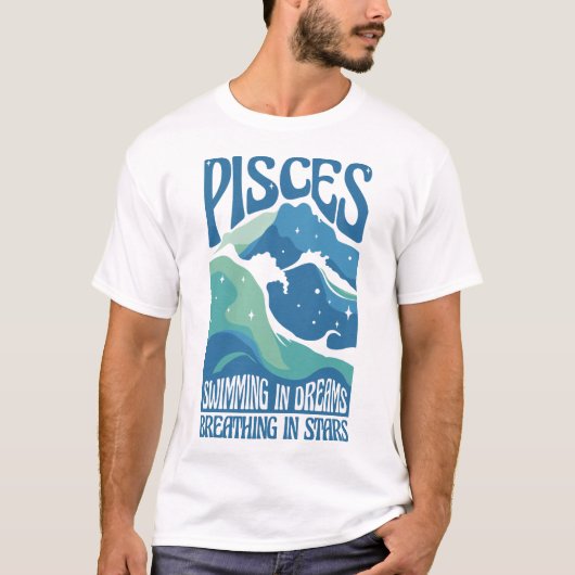 うお座ゾディアックドリームオーシャンTシャツ Tシャツ (正面)