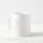 うお座 ラインアート ホワイトピーチ コーヒーマグカップ (正面左)