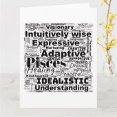 うお座 ワード クラウド 占星術 インスピレーション カード (黄色い花)