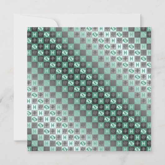 うお座 & 金の兎 カード (裏面)