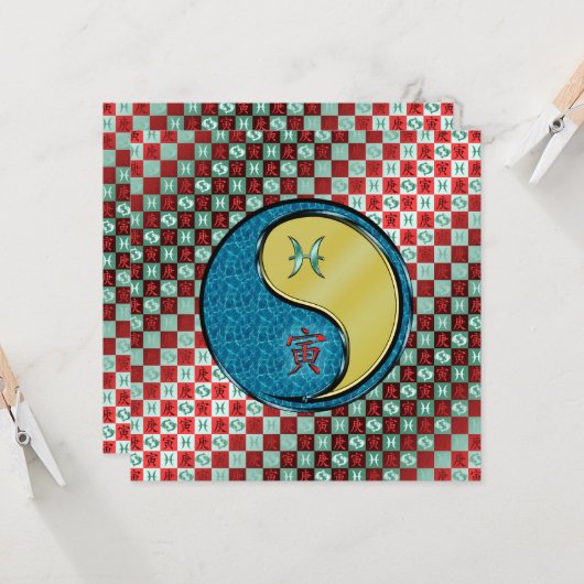 うお座 & 金の虎 カード (正面/裏面インサイチュ)