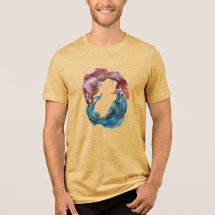 うお座 魚 星座 占い 水 アストロロジー サイン  トライブレンドＴシャツ