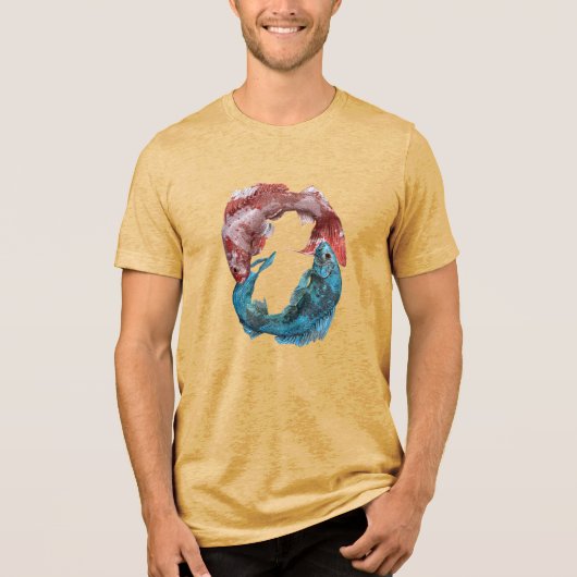 うお座 魚 星座 占い 水 アストロロジー サイン  トライブレンドＴシャツ (正面)