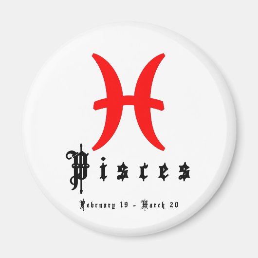 うお座, 2月19日 - 3月20日 マグネット (正面)