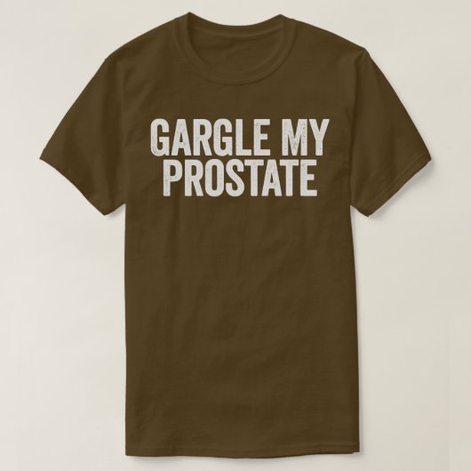 うがい性前立腺白色 Tシャツ (デザイン正面)