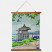 うきみどり藤島武二1950年代の雨 吊り下げ型タペストリー (正面)