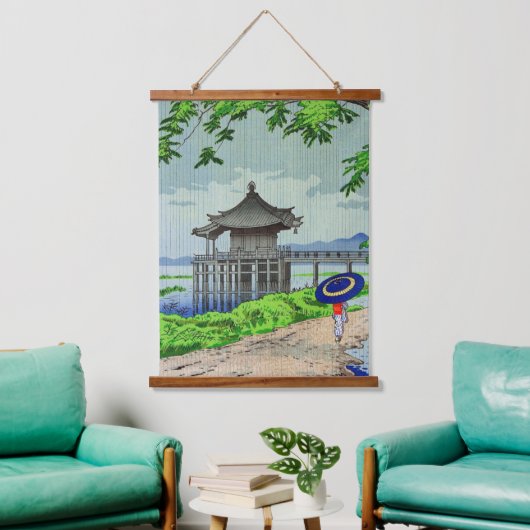 うきみどり藤島武二1950年代の雨 吊り下げ型タペストリー (リビング)