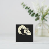 うさおもしろいぎの影遊のパン·バニー·ラバー スクエア名刺 (スタンド正面)