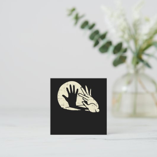 うさおもしろいぎの影遊のパン·バニー·ラバー スクエア名刺 (スタンド正面)