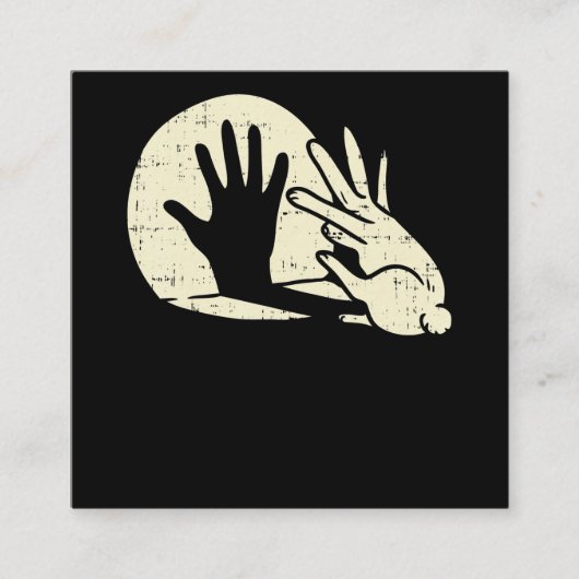 うさおもしろいぎの影遊のパン·バニー·ラバー スクエア名刺 (正面)