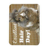 うさぎおもしろいの「素晴らしい髪の日」 マグネット (縦)