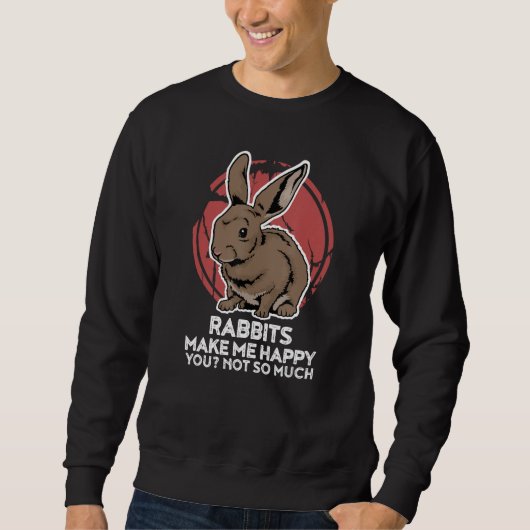 うさぎおもしろい恋人のウサギTシャツ スウェットシャツ (正面)