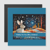 うさぎからのクリスマスプレゼント！フワフワと楽しいクリスマスを願っています！ (正面/裏面)