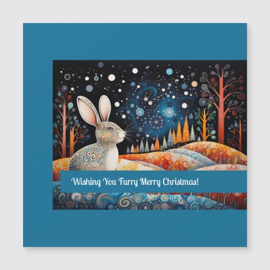 うさぎからのクリスマスプレゼント！フワフワと楽しいクリスマスを願っています！ (正面)