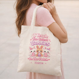うさぎがいっぱいパッチでいちばんかわいいよ トートバッグ