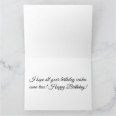 うさぎがかわいいウサギに誕生日のプレゼントとしてキャベツをあげる カード (内部)