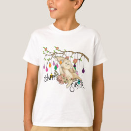 うさぎがイースターを祝う Tシャツ