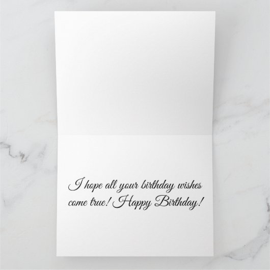 うさぎがハリネズミに誕生日のプレゼントとしてニンジンあげる カード (内部)