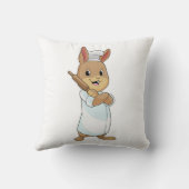 うさぎがパン屋の転がピンで クッション (裏面)