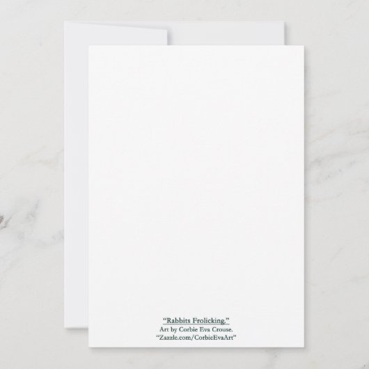 「うさぎが凍りついてしまうなんて」 フラットカード (裏面)