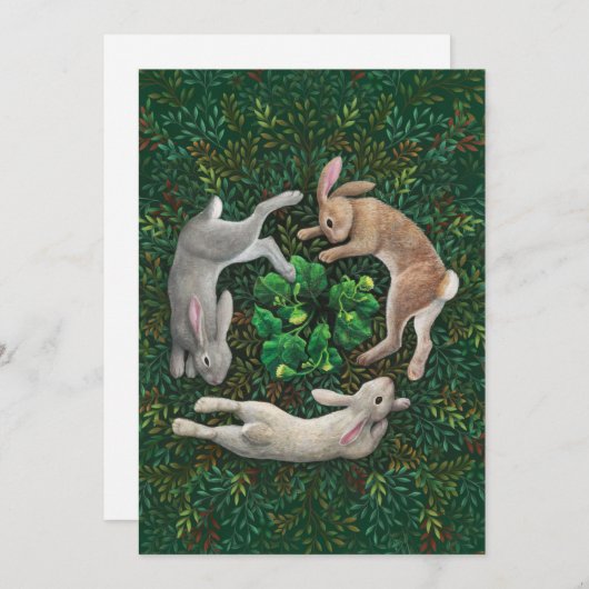 「うさぎが凍りついてしまうなんて」 フラットカード (正面/裏面)
