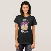 うさぎが銃を飛び回る得とおもしろいは無い Tシャツ (正面フル)