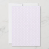 うさぎが1歳になります パープルの女の子1歳の誕生日 招待状 (裏面)