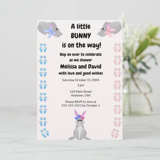 うさぎさんがやってくる お知らせ 招待状 (スタンド正面)