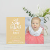 うさぎさんの誕生日パーティー写真招待状 招待状 (スタンド正面)