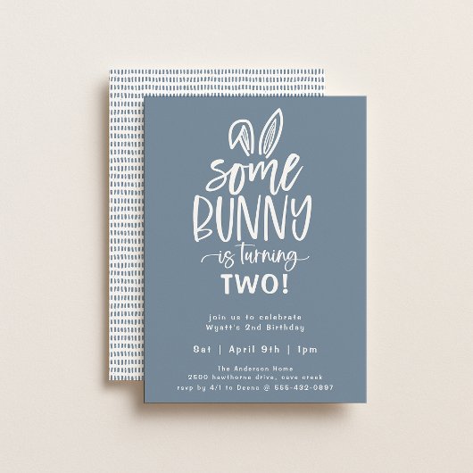 うさぎさんの誕生日パーティー招待状 招待状