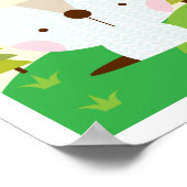 うさぎさん - 森の仲間 ぬりえ壁飾り ポスター (角)