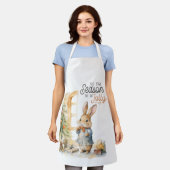 うさぎすてきは エプロン (着用した状態)