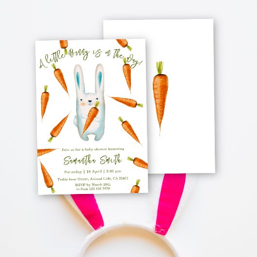 うさぎちゃんがやってくる！ベイビーシャワー 招待状