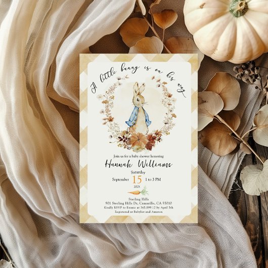 うさぎちゃんがベビーシャワーの招待状にやってくる 招待状