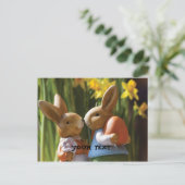 うさぎつき極上の可愛い東葉書 ポストカード (スタンド正面)