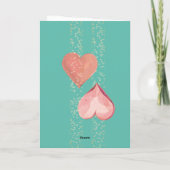 うさぎとかわいい花のバレンタインカード シーズンカード (裏面)