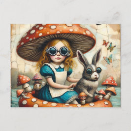 うさぎとアリスが浮かぶ旅 ポストカード