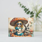 うさぎとアリスが浮かぶ旅 ポストカード (スタンド正面)