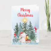 うさぎとカーディナル シーズンカード (正面)