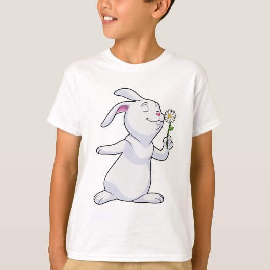 うさぎとデイジー Tシャツ (正面)