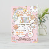 うさぎと一緒にパーティー イースターバースデーパーティー 招待状 (スタンド正面)